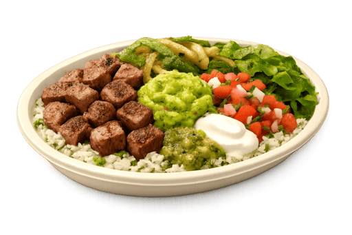 Lean Greens Steak Bowl at Chipotle